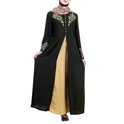 Islamische Kleidung Damen: Print Elegant Langarm Namaz Elbisesi Kadin Gebetskleidung Winter Große Größen Lang Einteilig Gebetskleid Abaya Muslim Baumwolle Festlich Hijab Kleid Muslimische Kleider von Kswlwccpp