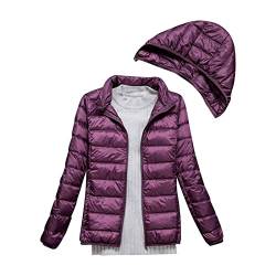 Kswlwccpp Steppjacke Damen: Kurz Gesteppt Günstig Winterjacke Daunenjacke Ohne Kapuze Winter Leicht Puffer Jacke Outdoor Jacken Sport Warm Glänzend Packbar Übergangsjacke Steppjacke von Kswlwccpp