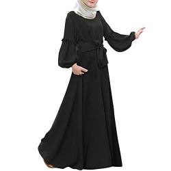Muslimische Kleidung Frauen, Elegant Baumwolle Langarm Muslimische Kleider Gebetskleidung Lang Einteilig mit Kopftuch Namaz Elbisesi Kadin Hijab Kleid Festlich Große Größen Gebetskleid Abaya Muslim von Kswlwccpp