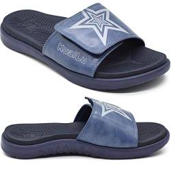 KuaiLu Herren Orthesen Ledersandalen Plantar Fasciitis Arch Support Athletic Slide Sandalen Für Männer Verstellbare Comfort Slipper Mit Weicher Dämpfung Für den Außenbereich von KuaiLu