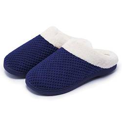 Kuako Hausschuhe Damen Winter Wärme Memory Foam Pantoffeln Bequem Plüsch rutschfeste Leicht Slippers Indoor von Kuako