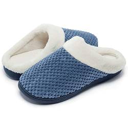 Kuako Hausschuhe Damen Winter Wärme Memory Foam Pantoffeln Bequem Plüsch rutschfeste Leicht Slippers Indoor von Kuako