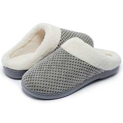 Kuako Hausschuhe Damen Winter Wärme Memory Foam Pantoffeln Bequem Plüsch rutschfeste Leicht Slippers Indoor von Kuako