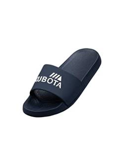 Kubota Badelatschen Damen für Sauna – Strand und Badeschuhe – Badeschlappen für Dusch – Anti Rutsch Badelatschen - Wasserdicht Badesandalen - Dunkelblau 37 von Kubota