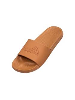 Kubota Badelatschen Herren für Sauna – Strand und Badeschuhe – Badeschlappen für Dusch – Anti Rutsch Badelatschen - Wasserdicht Badesandalen - Camel Einfarbig 43 von Kubota