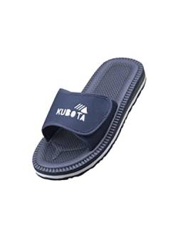 Kubota Badelatschen mit Klettverschluss Damen, Pantoletten, Hausschuhe, Badeschuhe für Strand, Badesandalen Sommer, Schuhe fur Dusch und Sauna - Dunkelblau 36 von Kubota