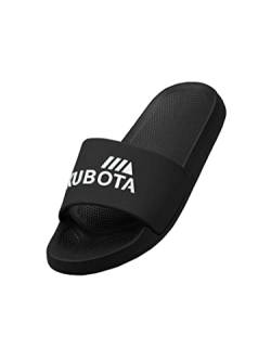 Kubota Badeschuhe Damen, Badelatschen, Badeschlappen für den Pool Dusch und Sauna Schuhe, Rutschfest, Leicht und Elastisch Pantoletten, Sommer Sandalen - Schwarz 38 von Kubota