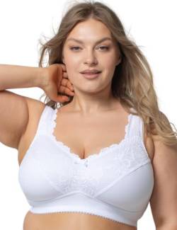 Kudreshov Lingerie BH Damen Amelia ohne Bügel Baumwolle – Entlastungs BH B-F ohne Bügel Große Größen – Minimizer BH – BH Breite Träger (DE/NL/SE/PL, Körbchengröße & Bandgröße, B, 90) von Kudreshov Lingerie