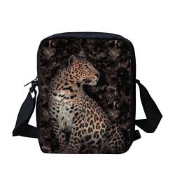 Kuiaobaty Frauen Kleine Umhängetasche Handytasche Kleine Messenger Bag für Schule Junge Mädchen Schulterhandtaschen, Geparden, brauner Leopard von Kuiaobaty