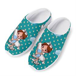 Kuiaobaty Nurse Garden Clogs Lässiger Komfort rutschfeste Schuhe für die Arbeit Atmungsaktive Loafer Sommer Mesh Sandale Indoor Slipper von Kuiaobaty