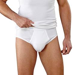 Kumpf Body+Fashion Kumpf 99601123 Herren Slip 2er Pack in Feinripp-Qualität Bio-Baumwolle Softbund, Groesse 7, 2X weiß von Kumpf Body+Fashion