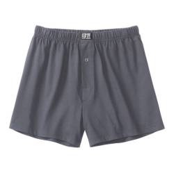 Weit geschnittene Boxershorts aus Bio-Baumwolle, graphit von Kumpf