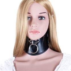 KunBang Bondage Halskorsett abschließbar Halsbänder Fetisch Halsband Einstellbar mit O-Ring und Kette SM Sklave Sex Spielzeug von KunBang