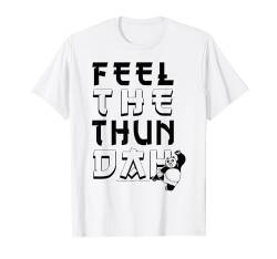 Kung Fu Pand Feel The Thundah Out Line Sketch Portrait T-Shirt von Kung Fu Panda