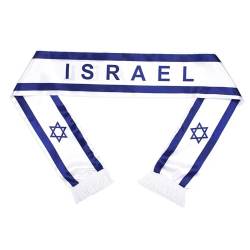 Kunoli Israel Flagge Schal Für Männer Frauen - Israelische Doppelte Seite Schal, Israelische Satinschalschal Für Reisen Urlaubsgeschenke von Kunoli
