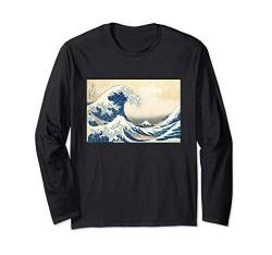 Die Große Welle von Kanagawa von Katsushika Hokusai Langarmshirt von Kunstwerke und Meisterstücke