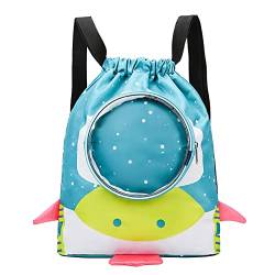 Rucksack mit Kordelzug wasserdicht Strandtasche mit Schuhfach Kinder-Schwimmtasche Sport-Fitness-Rucksack für Mädchen und Jungen von Kunyeah