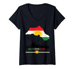 Damen Kurdistan Tshirt , kurdistan Tshirt T-Shirt mit V-Ausschnitt von Kurdistan 1 Tshirt