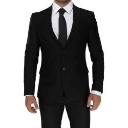 Kurt Suit Premium Herren Anzug Slim Fit 2-teilig aus Viskose sportlicher edler Abendanzug für Business Hochzeit Smoking Herrenanzug Sakko Set (SCHWARZ 52) von Kurt Suit WIR ZIEHEN AN