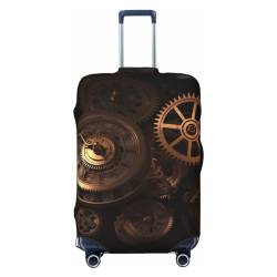 Kururi Gears Clock Bronze Century Print Kofferabdeckung Personalisierte Reisegepäck Abdeckung Trolley Fall Abdeckung Reisegepäck Protector Abdeckung Geeignet Für Reisen Geschäftsreise, Schwarz , M von Kururi