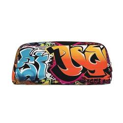 Kururi Graffiti Hip Hop Print Bleistift Fall Tragbare Reise Make-up Tasche Stift Beutel Organizer Box Für Bürobedarf Reisen, gold, Einheitsgröße von Kururi