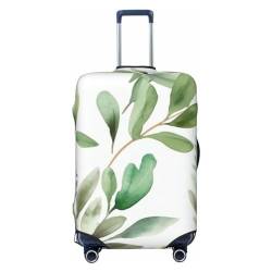 Kururi Grüne Blume Aquarell Kräuter Salbei Blätter und Zweige Print Kofferabdeckung Personalisierte Reisegepäckabdeckung Trolley Fall Abdeckung Reisegepäck Protector Abdeckung Geeignet Für Reisen von Kururi