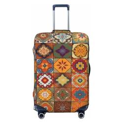 Kururi Gruppe von marokkanischen geometrischen Druck Kofferabdeckung Personalisierte Reise Gepäck Abdeckung Trolley Fall Abdeckung Reisegepäck Protector Abdeckung Geeignet Für Reisen Geschäftsreise, von Kururi