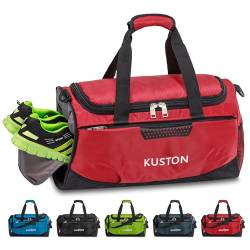 KUSTON Tragbare Schnürsenkeltasche, Basketball-Turnbeutel, für Damen und Herren, Reisen mit kleinem Handgepäck, Rot/Ausflug, einfarbig (Getaway Solids) von Kuston