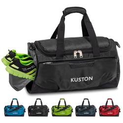 KUSTON Tragbare Schnürsenkeltasche, Basketball-Turnbeutel, für Damen und Herren, Reisen mit kleinem Handgepäck, Schwarz von Kuston