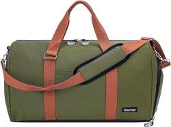 Kuston Sporttasche mit Schuhfach und Nasstasche, Reisetasche, Wochenendtasche, Workout-Tasche, geeignet für Damen und Herren, Grün von Kuston