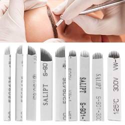 9 Arten Microblading Needles Kits, Augenbrauen Tattoo HandbuchPermanent Makeup Sterile Pin Blade(0.25mm 9pin) von Kuuleyn