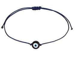 Kuzzoi Buddha Herren Armband Textilarmband aus Nylon und Evil Eye Glas Bead Anhänger Armband für den Mann (Blau) von Kuzzoi