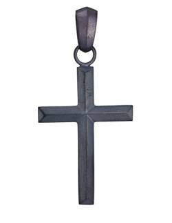 Kuzzoi Kreuz Anhänger Silber für Ketten, Anhänger Kreuz (30 mm) aus 925er Sterling Silber oxidiert für Halsketten, Schmuck Accessoire für Herren Jungs und Kinder, 0508220522 von Kuzzoi