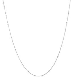 Kuzzoi Silber Halskette, Basic Kugelkette für Männer, Handgefertigte Herrenkette (1 mm) aus 925er Sterling Silber, Silberkette für Anhänger, Länge 50 cm von Kuzzoi