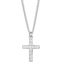 Kuzzoi Silberkette Kreuz Glasperlen Modern 925 Silber, Kreuz von Kuzzoi