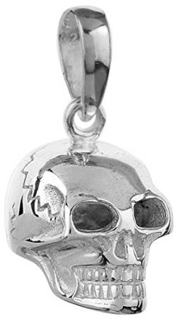 Kuzzoi Silberner Totenkopf Schädel Anhänger für Ketten massivem 925er Sterling Silber für Halsketten, sehr hochwertig und exklusiv 361367-000 von Kuzzoi