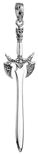 Kuzzoi Silberner Schwert Anhänger für Ketten massivem 925er Sterling Silber für Halsketten, sehr hochwertig und exklusiv 361366-000 von Kuzzoi