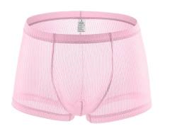 Kwelt Herren Reizvoll Unterwäsche Sexy Boxershorts für Herren mit transparentem Nadelstreifen Atmungsaktive und verführerische Herrenunterwäsche von Kwelt