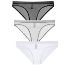 Kwelt Herren Slips Reizvoll Erotik Briefs Shorts Slips Low Rise Mesh Durchsichtig Atmungsaktive Briefs Slips Unterhose Underpants von Kwelt