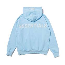 Kxin Fog Essentials 3M Reflektierender High Street Hoodie Pullover für Damen und Herren Gr. L, blau von Kxin