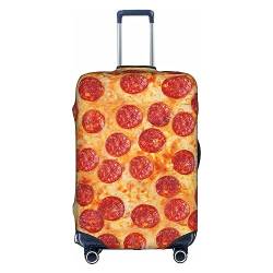 Kyliele 3D Pizza Pepperoni Travel Dust-Proof Suitcase Cover Luggage Protector Luggage Trunk Case Accessories Holiday, weiß, L von Kyliele