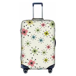Kyliele Atomic Stars Pattern Travel Dust-Proof Suitcase Cover Luggage Protector Luggage Trunk Case Accessories Holiday, weiß, L von Kyliele