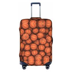 Kyliele Basketball Orange Reise Staubdichte Kofferabdeckung Gepäckschutz Gepäck Kofferraum Koffer Zubehör Urlaub, weiß, M von Kyliele