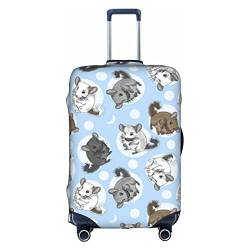 Kyliele Blue Chinchillas and Moon Travel Dust-Proof Suitcase Cover Luggage Protector Luggage Trunk Case Accessories Holiday, weiß, L von Kyliele