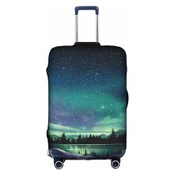 Kyliele Celestial Night Sky Travel Dust-Proof Suitcase Cover Luggage Protector Luggage Trunk Case Accessories Holiday, weiß, L von Kyliele