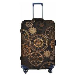 Kyliele Gears Clock Bronze Century Travel Dust-Proof Suitcase Cover Luggage Protector Luggage Trunk Case Accessories Holiday, weiß, L von Kyliele