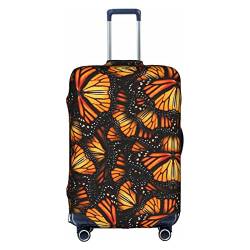 Kyliele Heaps of Orange Monarch Butterflies Travel Dust-Proof Suitcase Cover Luggage Protector Luggage Trunk Case Accessories Holiday, weiß, M von Kyliele