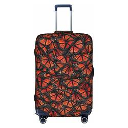 Kyliele Monarch Butterflies Travel Dust-Proof Suitcase Cover Luggage Protector Luggage Trunk Case Accessories Holiday, weiß, L von Kyliele