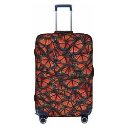 Kyliele Monarch Butterflies Travel Dust-Proof Suitcase Cover Luggage Protector Luggage Trunk Case Accessories Holiday, weiß, M von Kyliele