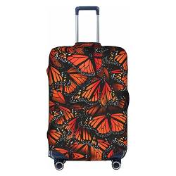 Kyliele Monarch Butterflies Travel Dust-Proof Suitcase Cover Luggage Protector Luggage Trunk Case Accessories Holiday, weiß, M von Kyliele